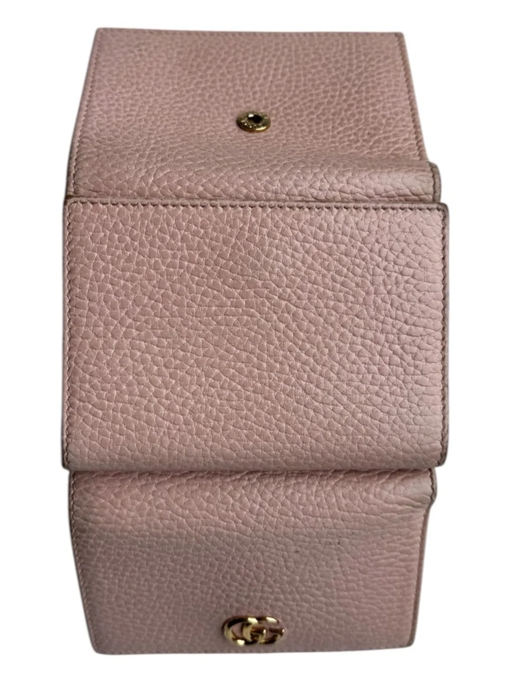 Gucci Marmont GG Blush Pink Pebbled Leather Trifold Compact Wallet with COA - Picture 4 of 13